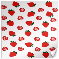 Red Fruit Strawberry Pattern Canvas 16  X 16  