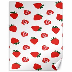 Red Fruit Strawberry Pattern Canvas 18  X 24  