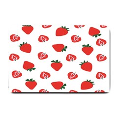 Red Fruit Strawberry Pattern Small Doormat 