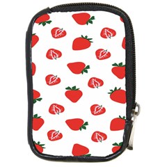 Red Fruit Strawberry Pattern Compact Camera Cases by Mariart