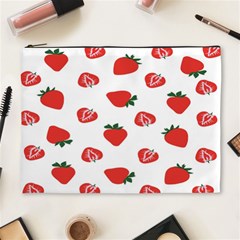 Red Fruit Strawberry Pattern Cosmetic Bag (xl) by Mariart