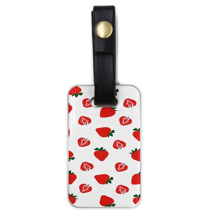 Red Fruit Strawberry Pattern Luggage Tags (One Side) 