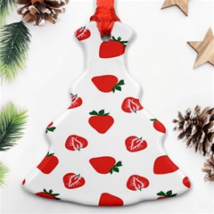 Red Fruit Strawberry Pattern Ornament (christmas Tree) 