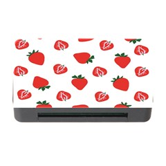 Red Fruit Strawberry Pattern Memory Card Reader With Cf by Mariart