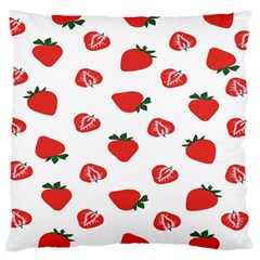 Red Fruit Strawberry Pattern Large Cushion Case (one Side) by Mariart