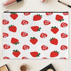 Red Fruit Strawberry Pattern Cosmetic Bag (xxxl)  by Mariart