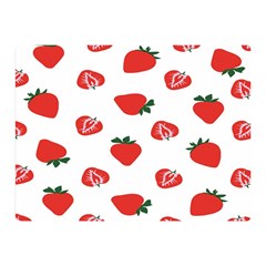 Red Fruit Strawberry Pattern Double Sided Flano Blanket (mini) 