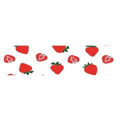 Red Fruit Strawberry Pattern Satin Scarf (oblong)