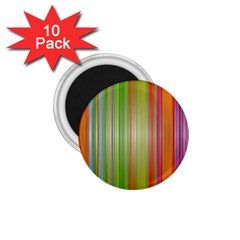 Rainbow Stripes Vertical Colorful Bright 1 75  Magnets (10 Pack) 