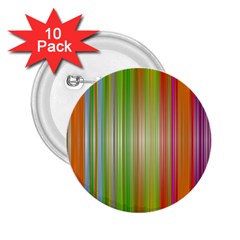 Rainbow Stripes Vertical Colorful Bright 2 25  Buttons (10 Pack)  by Mariart