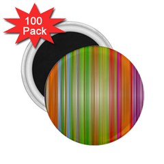 Rainbow Stripes Vertical Colorful Bright 2 25  Magnets (100 Pack)  by Mariart