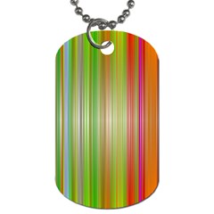 Rainbow Stripes Vertical Colorful Bright Dog Tag (one Side)