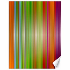 Rainbow Stripes Vertical Colorful Bright Canvas 12  x 16  