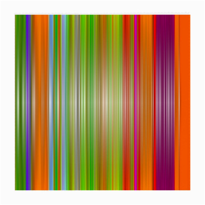 Rainbow Stripes Vertical Colorful Bright Medium Glasses Cloth (2-Side)