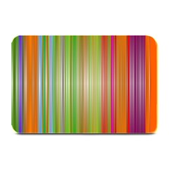 Rainbow Stripes Vertical Colorful Bright Plate Mats