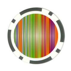 Rainbow Stripes Vertical Colorful Bright Poker Chip Card Guard