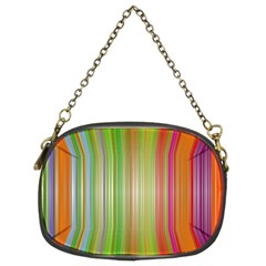 Rainbow Stripes Vertical Colorful Bright Chain Purses (two Sides) 