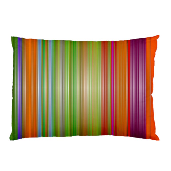 Rainbow Stripes Vertical Colorful Bright Pillow Case