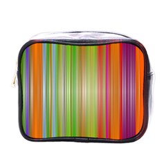 Rainbow Stripes Vertical Colorful Bright Mini Toiletries Bags