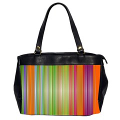 Rainbow Stripes Vertical Colorful Bright Office Handbags (2 Sides)  by Mariart