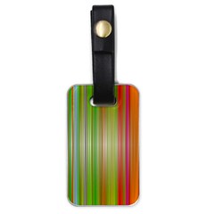 Rainbow Stripes Vertical Colorful Bright Luggage Tags (One Side) 