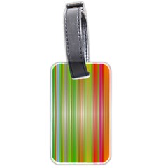 Rainbow Stripes Vertical Colorful Bright Luggage Tags (two Sides) by Mariart