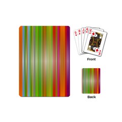 Rainbow Stripes Vertical Colorful Bright Playing Cards (mini)  by Mariart