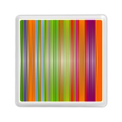 Rainbow Stripes Vertical Colorful Bright Memory Card Reader (square)  by Mariart