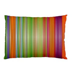 Rainbow Stripes Vertical Colorful Bright Pillow Case (two Sides)