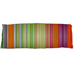 Rainbow Stripes Vertical Colorful Bright Body Pillow Case (dakimakura)