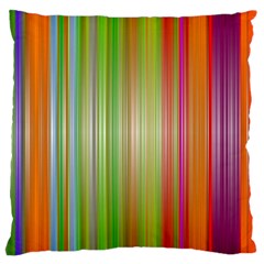 Rainbow Stripes Vertical Colorful Bright Large Cushion Case (two Sides)