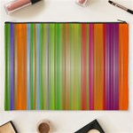 Rainbow Stripes Vertical Colorful Bright Cosmetic Bag (XXXL)  Back