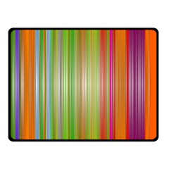 Rainbow Stripes Vertical Colorful Bright Double Sided Fleece Blanket (small) 