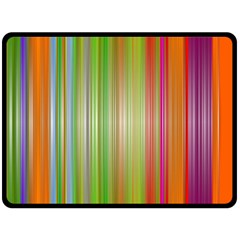 Rainbow Stripes Vertical Colorful Bright Double Sided Fleece Blanket (large)  by Mariart