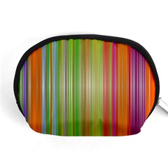 Rainbow Stripes Vertical Colorful Bright Accessory Pouches (medium) 