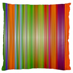 Rainbow Stripes Vertical Colorful Bright Standard Flano Cushion Case (two Sides)