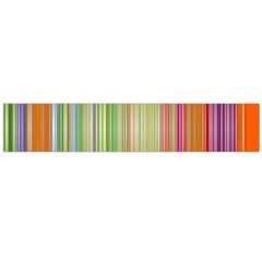 Rainbow Stripes Vertical Colorful Bright Flano Scarf (Large)