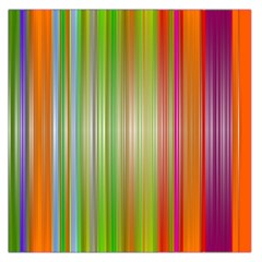 Rainbow Stripes Vertical Colorful Bright Large Satin Scarf (Square)