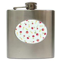 Root Vegetables Pattern Carrots Hip Flask (6 Oz)