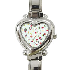 Root Vegetables Pattern Carrots Heart Italian Charm Watch by Mariart