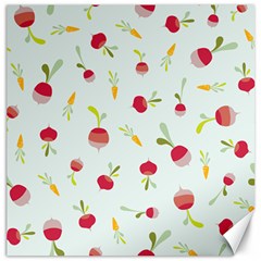 Root Vegetables Pattern Carrots Canvas 16  X 16   by Mariart