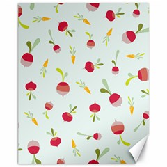 Root Vegetables Pattern Carrots Canvas 11  X 14  