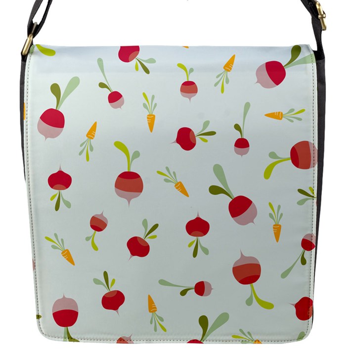 Root Vegetables Pattern Carrots Flap Messenger Bag (S)