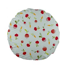 Root Vegetables Pattern Carrots Standard 15  Premium Flano Round Cushions