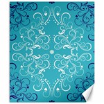 Repeatable Patterns Shutterstock Blue Leaf Heart Love Canvas 8  x 10  8.15 x9.66  Canvas - 1