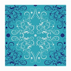 Repeatable Patterns Shutterstock Blue Leaf Heart Love Medium Glasses Cloth