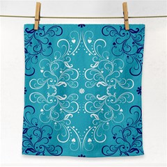 Repeatable Patterns Shutterstock Blue Leaf Heart Love Face Towel