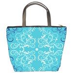 Repeatable Patterns Shutterstock Blue Leaf Heart Love Bucket Bags Back