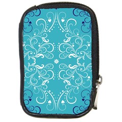 Repeatable Patterns Shutterstock Blue Leaf Heart Love Compact Camera Cases by Mariart