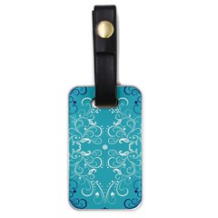 Repeatable Patterns Shutterstock Blue Leaf Heart Love Luggage Tags (one Side) 